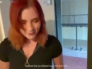Redhead Hard Fucking and Deep Blowjob - Cum in Mouth