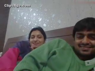 Young attractive newly wed desi couple gorgeous strip action