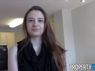 PropertySex - Young real estate agent with big natural tits homemade adult video